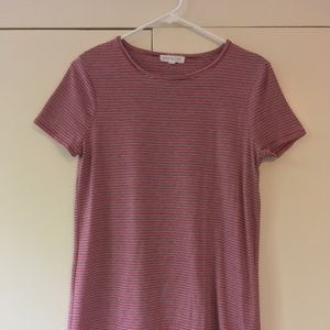 Short striped T-shirt dress